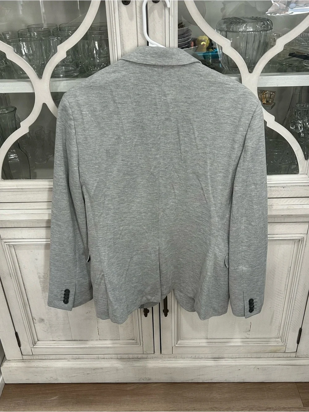 Express Photographe Light Gray Knit Blazer Men’s 38 Short Jersey Sport Coat NWOT